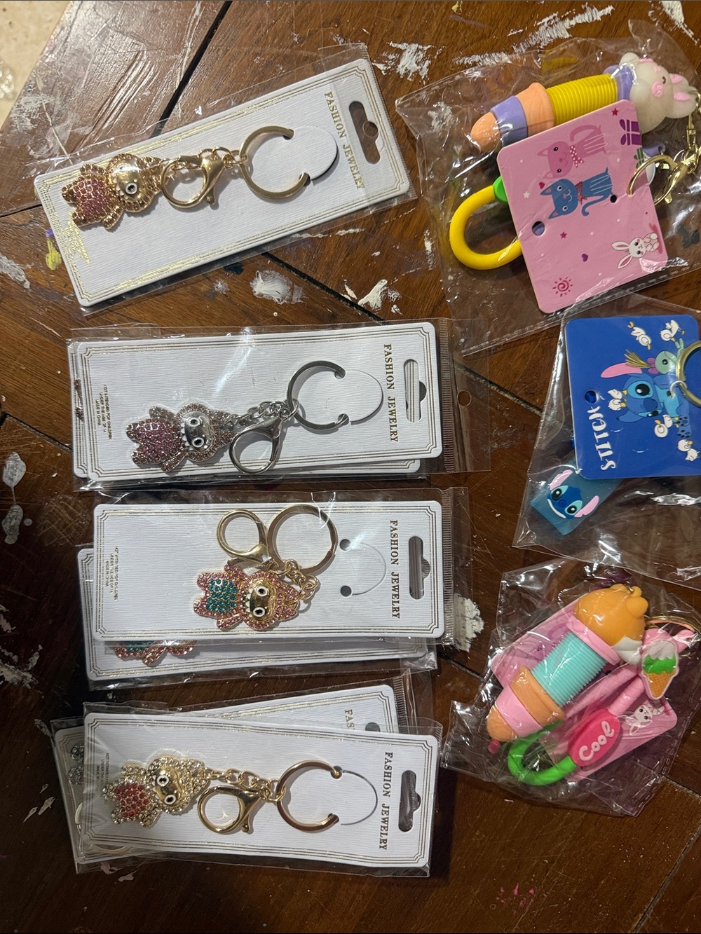 Keychain bundle- Gold & Multicolor